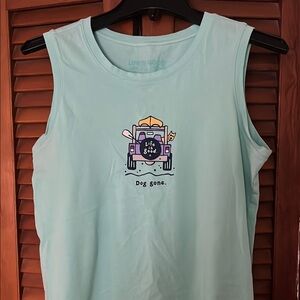 Life Is Good Light Blue Sleeveless Top